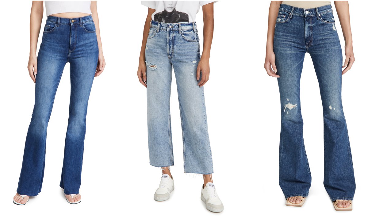 5 Fresh Ways We'll Wear Denim Next Year  Denim trends, How to style flare  jeans, Flattering outfits