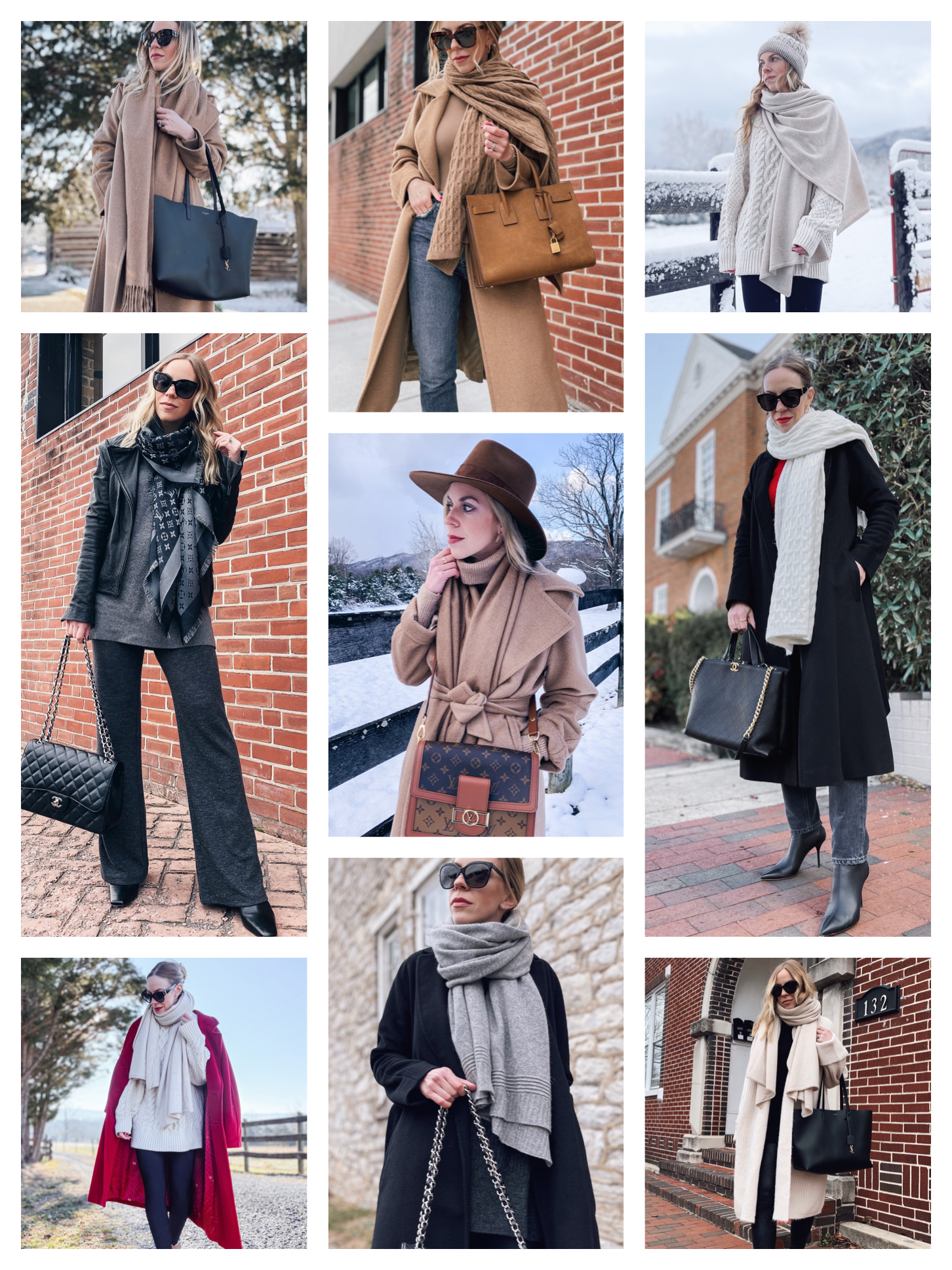 Cold Shoulder Sweater & Cozy Scarf  Louis vuitton, Women bags fashion,  Stylish winter outfits